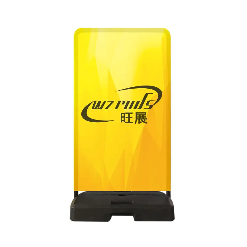 High-visibility yellow gradient fabric stand (70x120cm) with pillowcase design on WZRODS water base