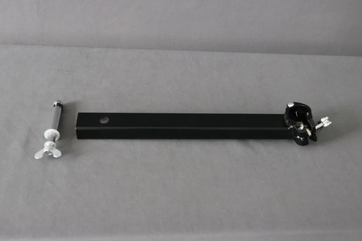 Aluminum bike flag bracket components with quick-release clamp