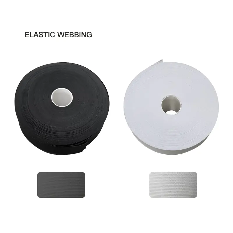 Elastic webbing flag sleeve in white for curved banners