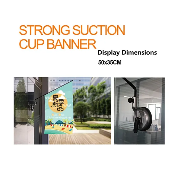 Strong Suction Cup Banner for Glass & Car Window Ads