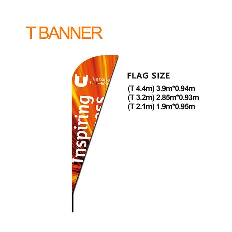 Portable T-Banners: Lightweight Sharkfin Flags for 