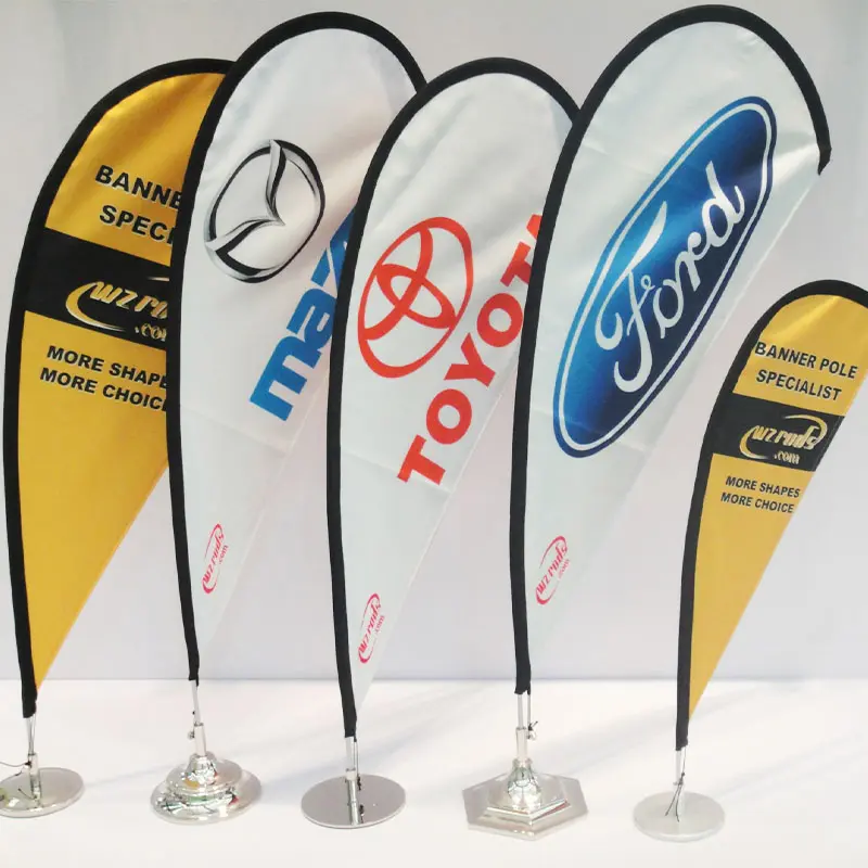 Custom Branded Feather Flags for Mazda, Toyota, Ford - Conference and Trade Show Advertising