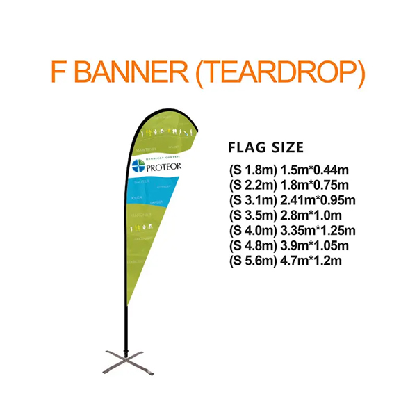 F Banner - Teardrop flags