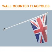 Wall mounted flagpoles