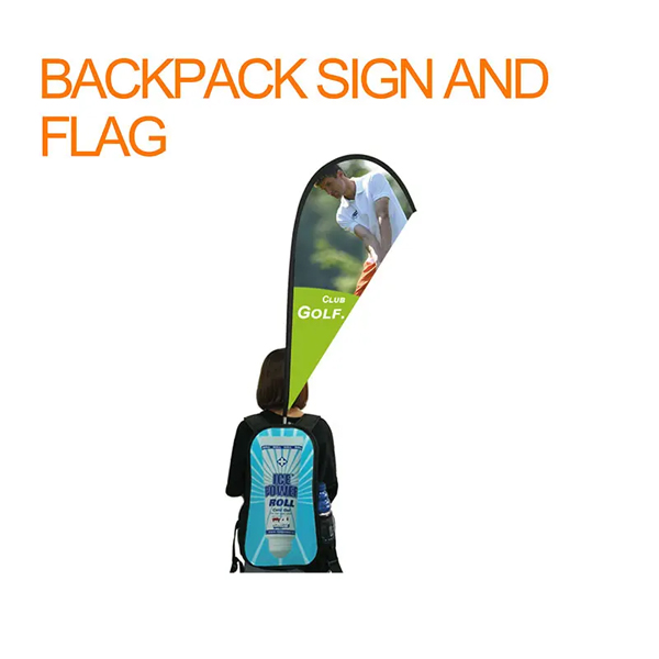 Backpack flag & sign