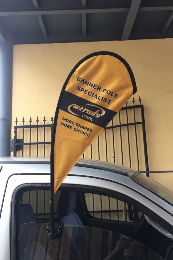 Yellow teardrop flag: 'MORE SHAPES, MORE CHOICE'.