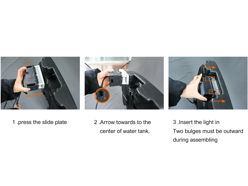 WZRODS LED water base illumination for nighttime events, powered by rechargeable battery.